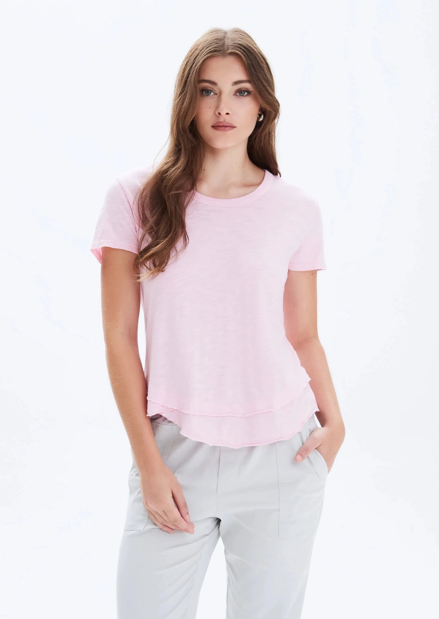 CHRLDR Ava Mock Layer T-shirt - Blush