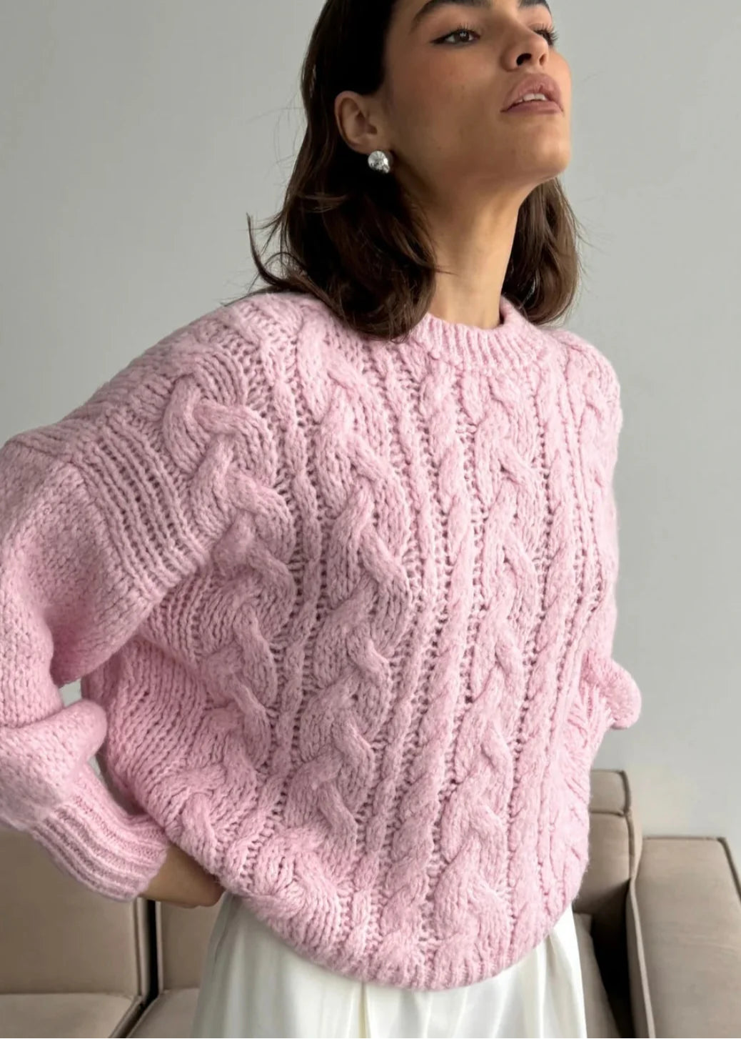 Charli Mara Sweater Powder Pink