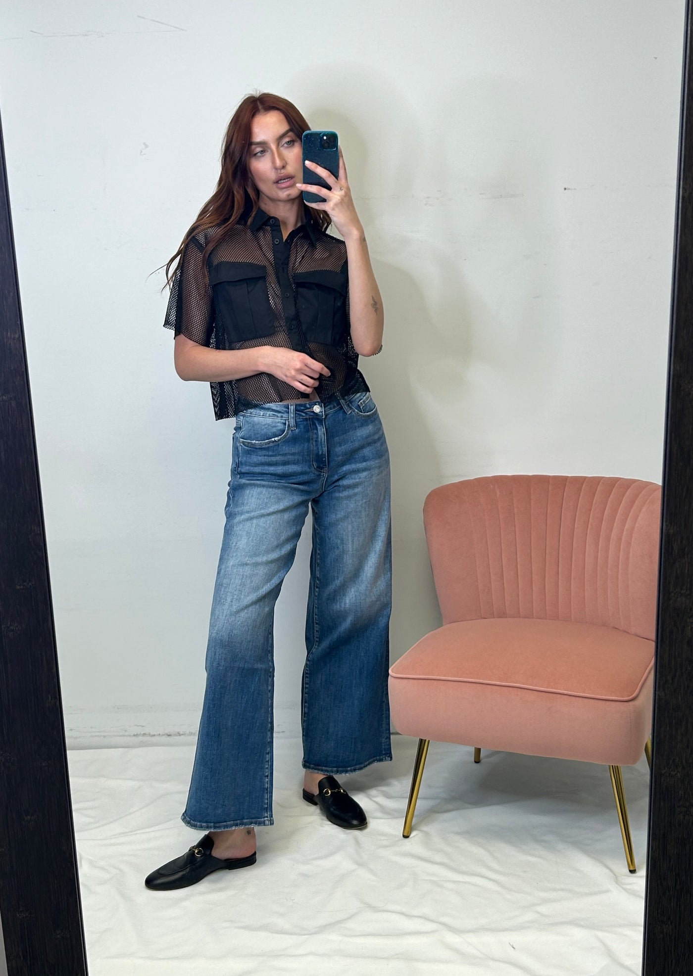 The Pink Door Classic Wide Leg Denim