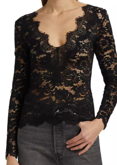Generation Love Yoko Lace Top Black