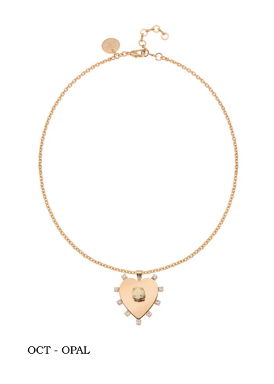 Rebekah Price Heart-Felt Birthstone Necklace