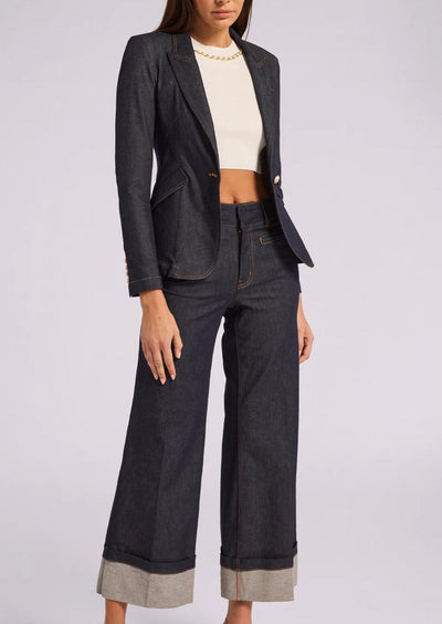 Generation Love Ollie Sheen Denim Blazer - Dark Wash