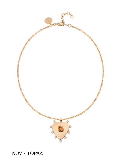 Rebekah Price Heart-Felt Birthstone Necklace