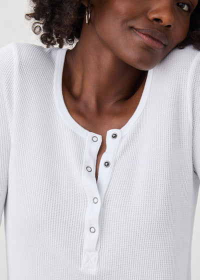 Splendid Thermal Forever Henley L/S Top - White