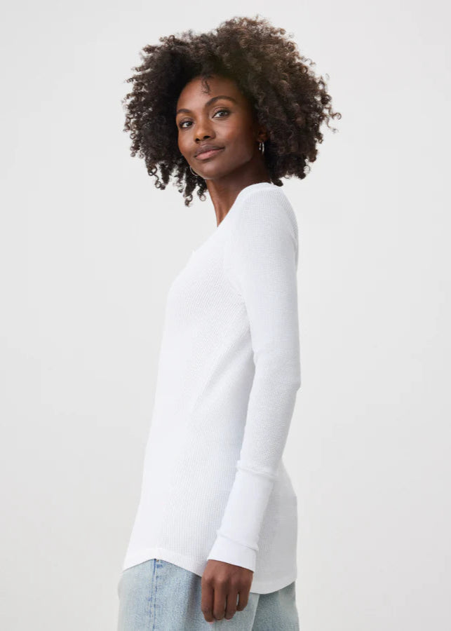 Splendid Thermal Forever Henley L/S Top - White