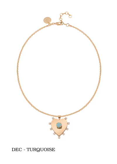 Rebekah Price Heart-Felt Birthstone Necklace