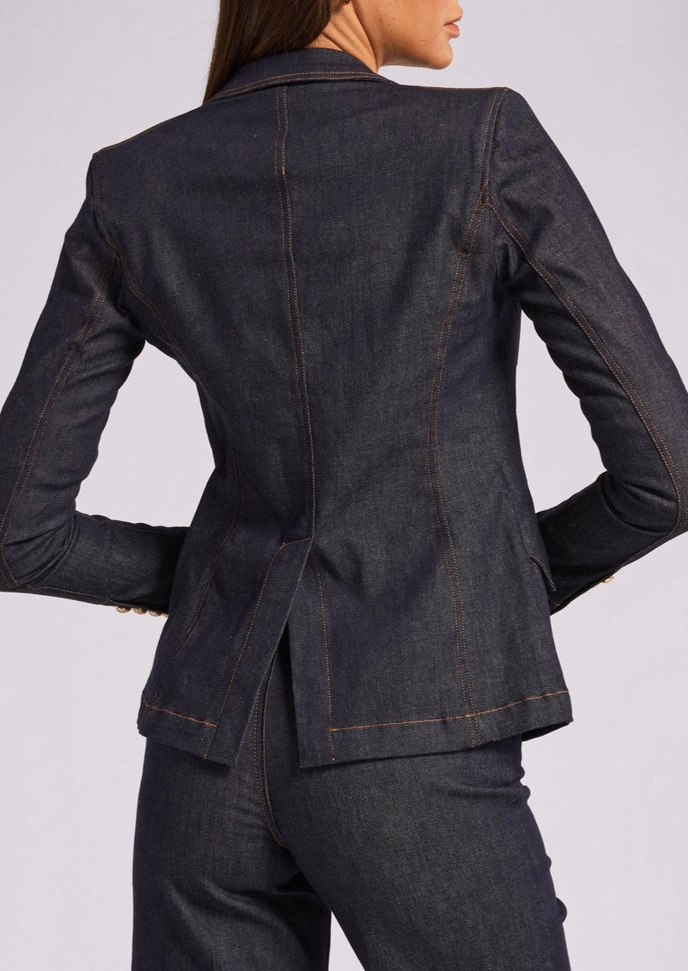 Generation Love Ollie Sheen Denim Blazer - Dark Wash