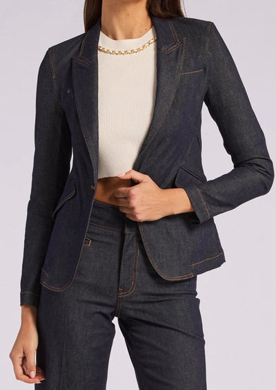 Generation Love Ollie Sheen Denim Blazer - Dark Wash