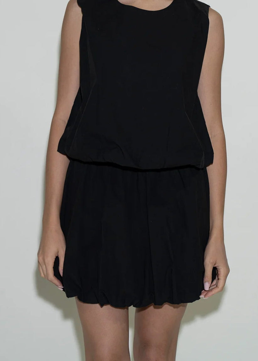 Stark Cotton Gauze Bubble Skirt Black