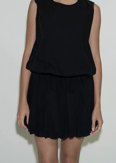Stark Cotton Gauze Bubble Skirt Black