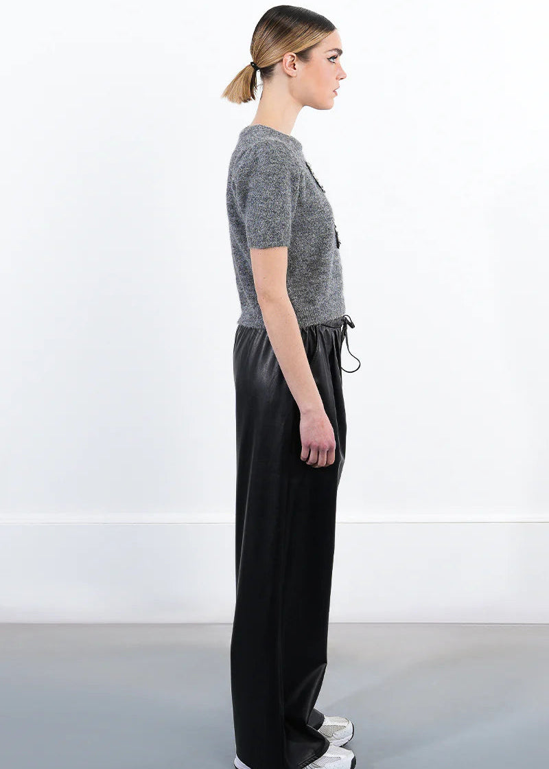 Molly Bracken Silver Bow S/S Sweater Grey