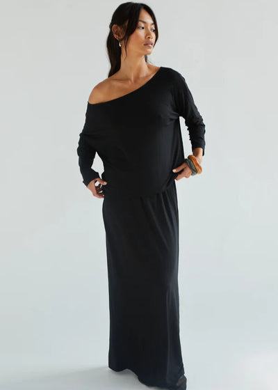 Charli Mira Jersey Top Black
