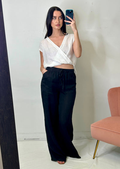 Stark X Linen Maria Top - White