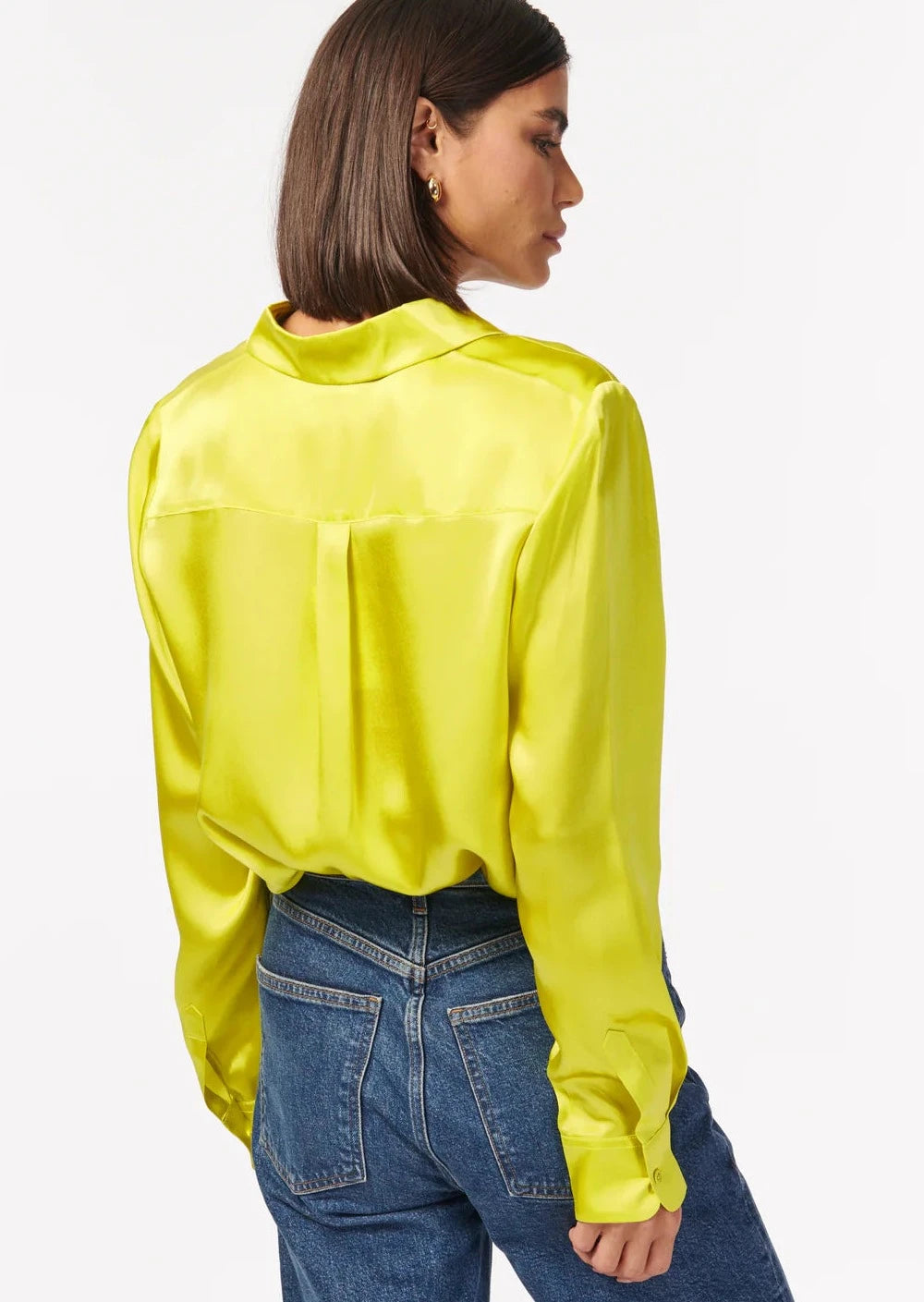 CAMI Crosby Silk Shirt - Lime