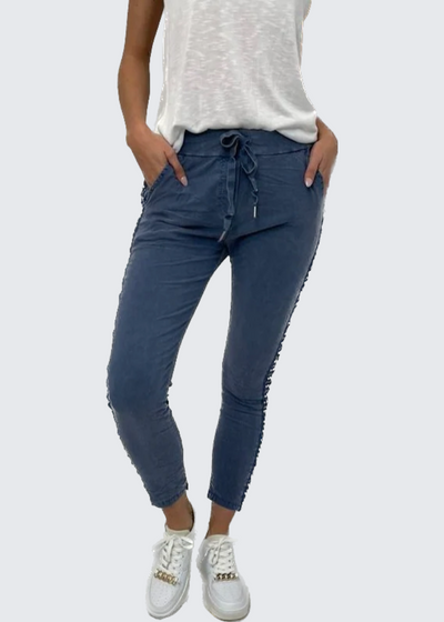 MINI Diamond Studded Joggers - Blue