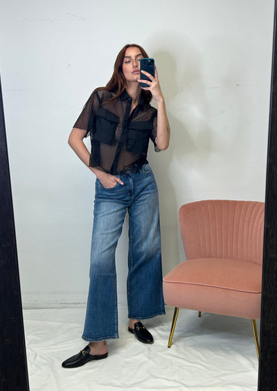 The Pink Door Classic Wide Leg Denim