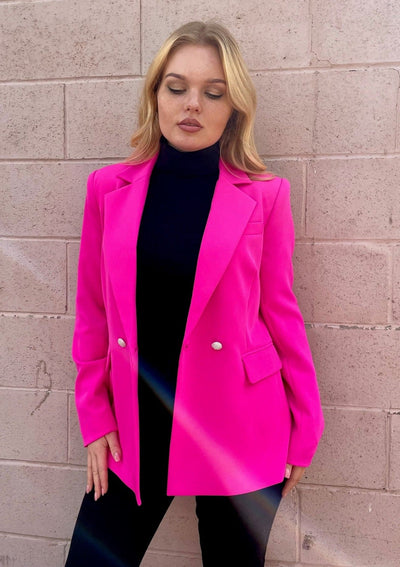 Generation Love Nigel Crepe Blazer - Magenta
