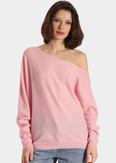 Minnie Rose Cotton Off The Shoulder Baby Pink