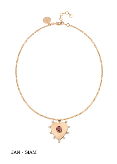 Rebekah Price Heart-Felt Birthstone Necklace