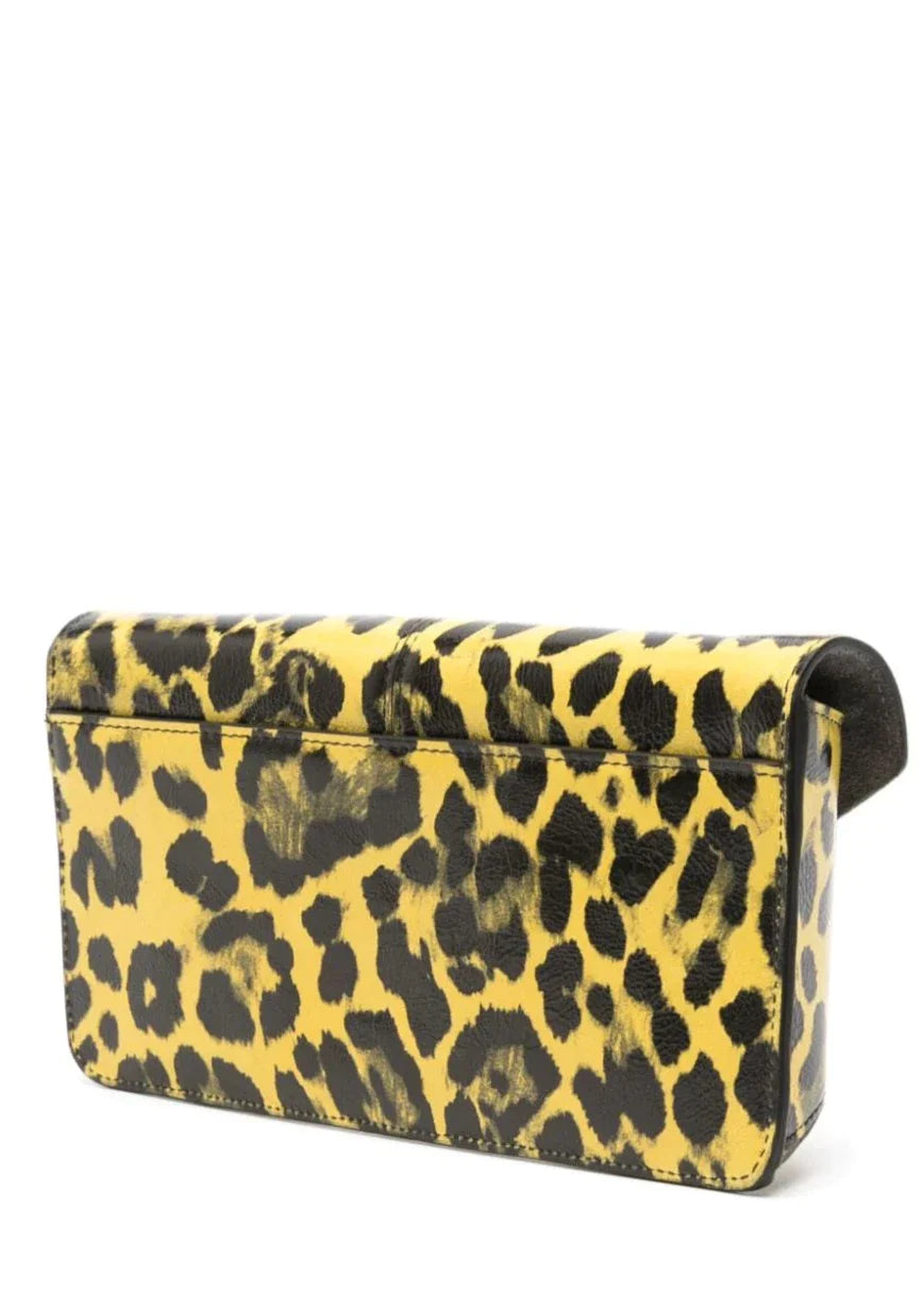 Zadig & Voltaire Borderline Leopard Print Clutch - Yellow