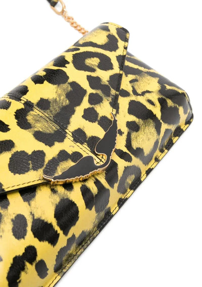 Zadig & Voltaire Borderline Leopard Print Clutch - Yellow