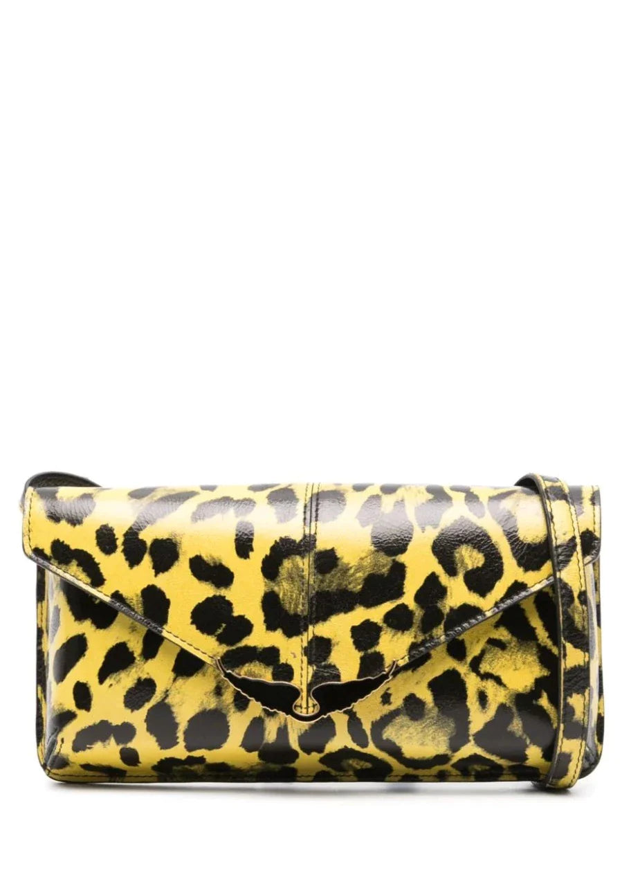 Zadig & Voltaire Borderline Leopard Print Clutch - Yellow