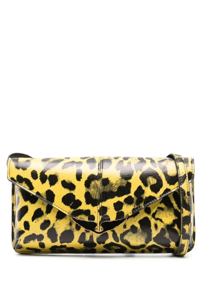 Zadig & Voltaire Borderline Leopard Print Clutch - Yellow