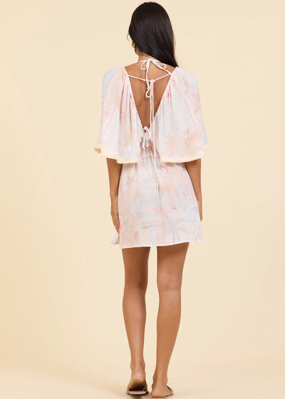 Surf Gypsy Vacay Postcard Print Beach Dress