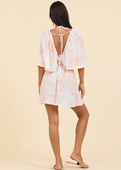 Surf Gypsy Vacay Postcard Print Beach Dress