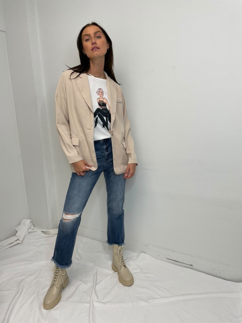 HYFVE Oversized Blazer - Beige