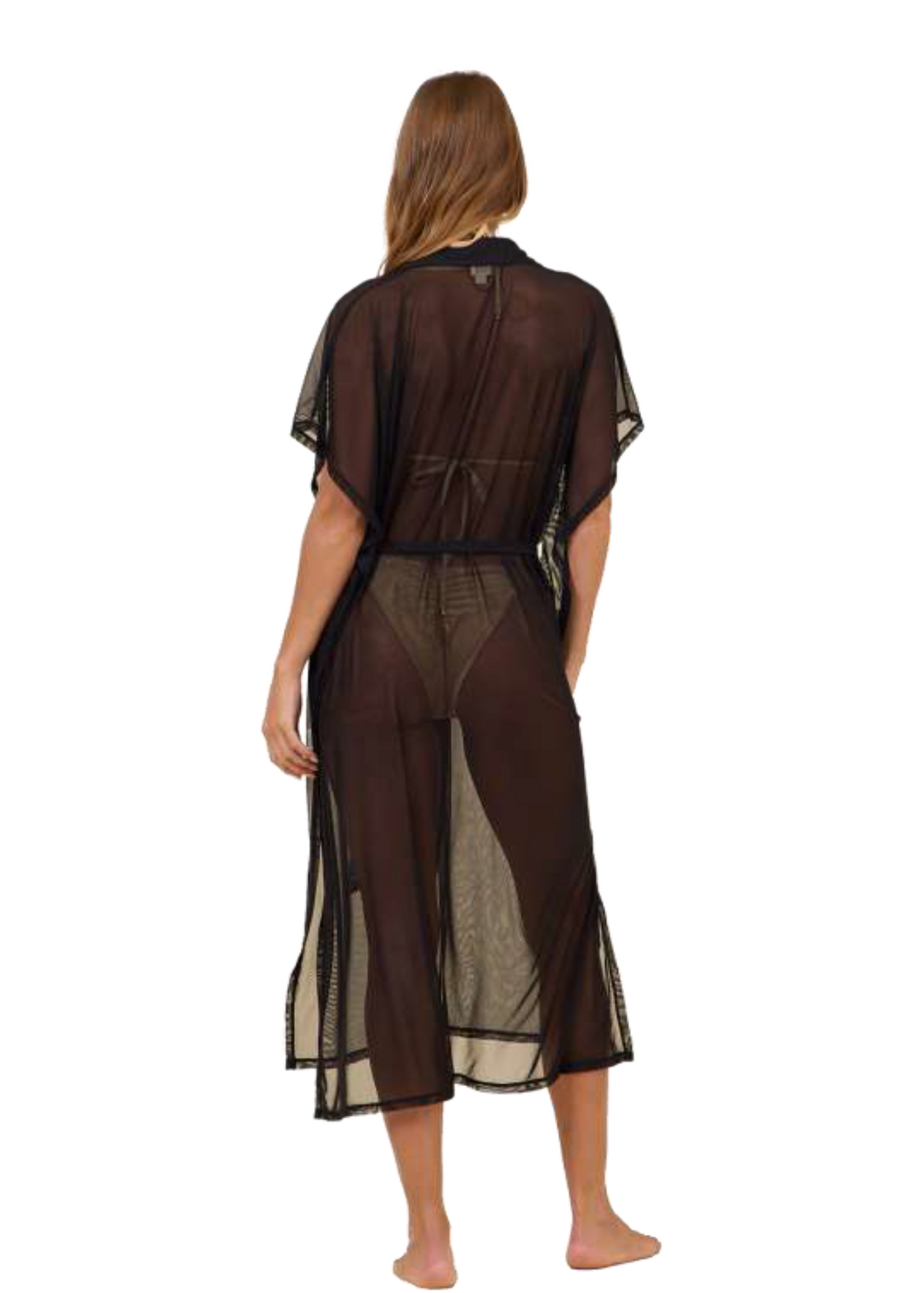 Surf Gypsy Mesh Beach Dress - Black