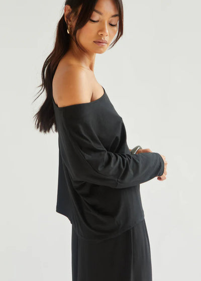 Charli Mira Jersey Top Black