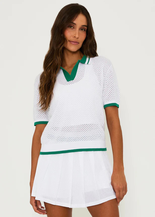 Beach Riot Giana Top Courtside White