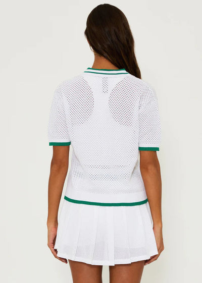Beach Riot Giana Top Courtside White