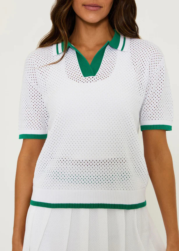 Beach Riot Giana Top Courtside White