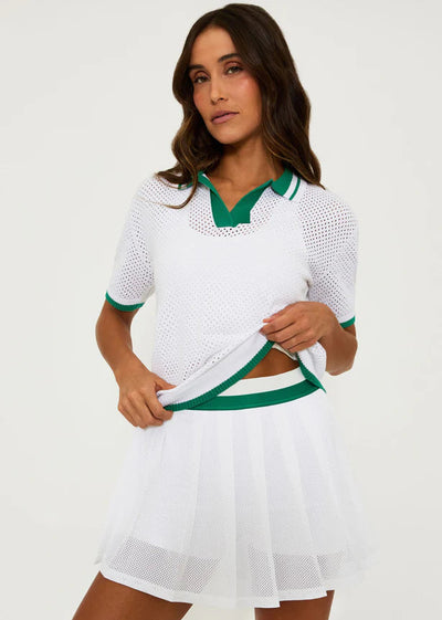 Beach Riot Giana Top Courtside White