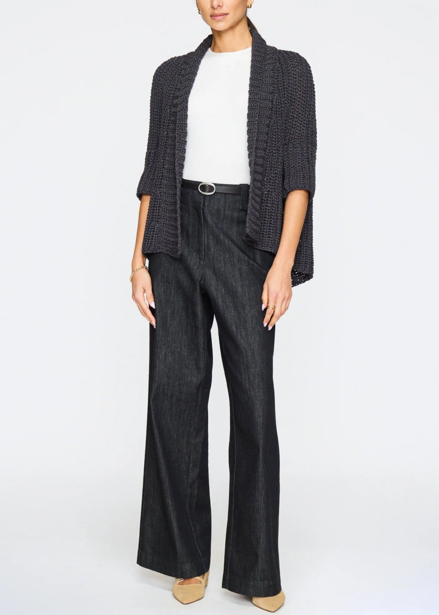 Brochu Walker Fida Cotton Shrug Shadow Grey