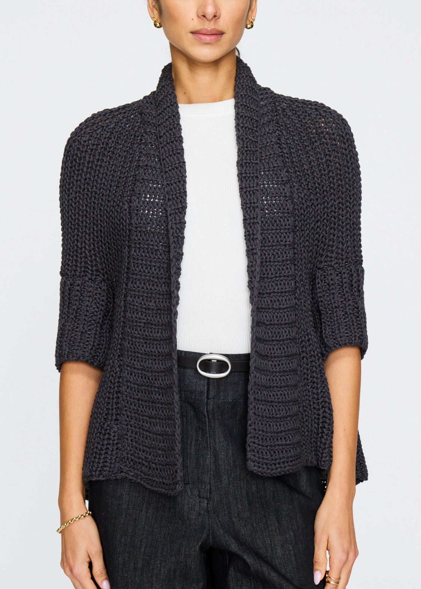 Brochu Walker Fida Cotton Shrug Shadow Grey
