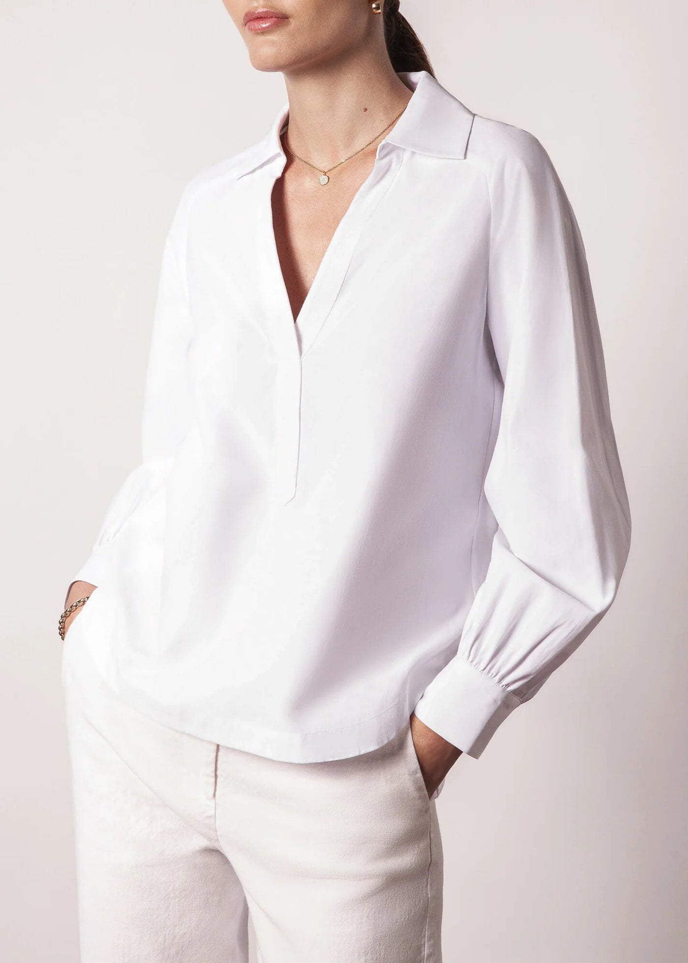 Brochu Walker Emilia Top Salt White