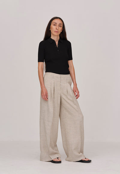 HERSKIND Lotus Pants - Speckled Sand