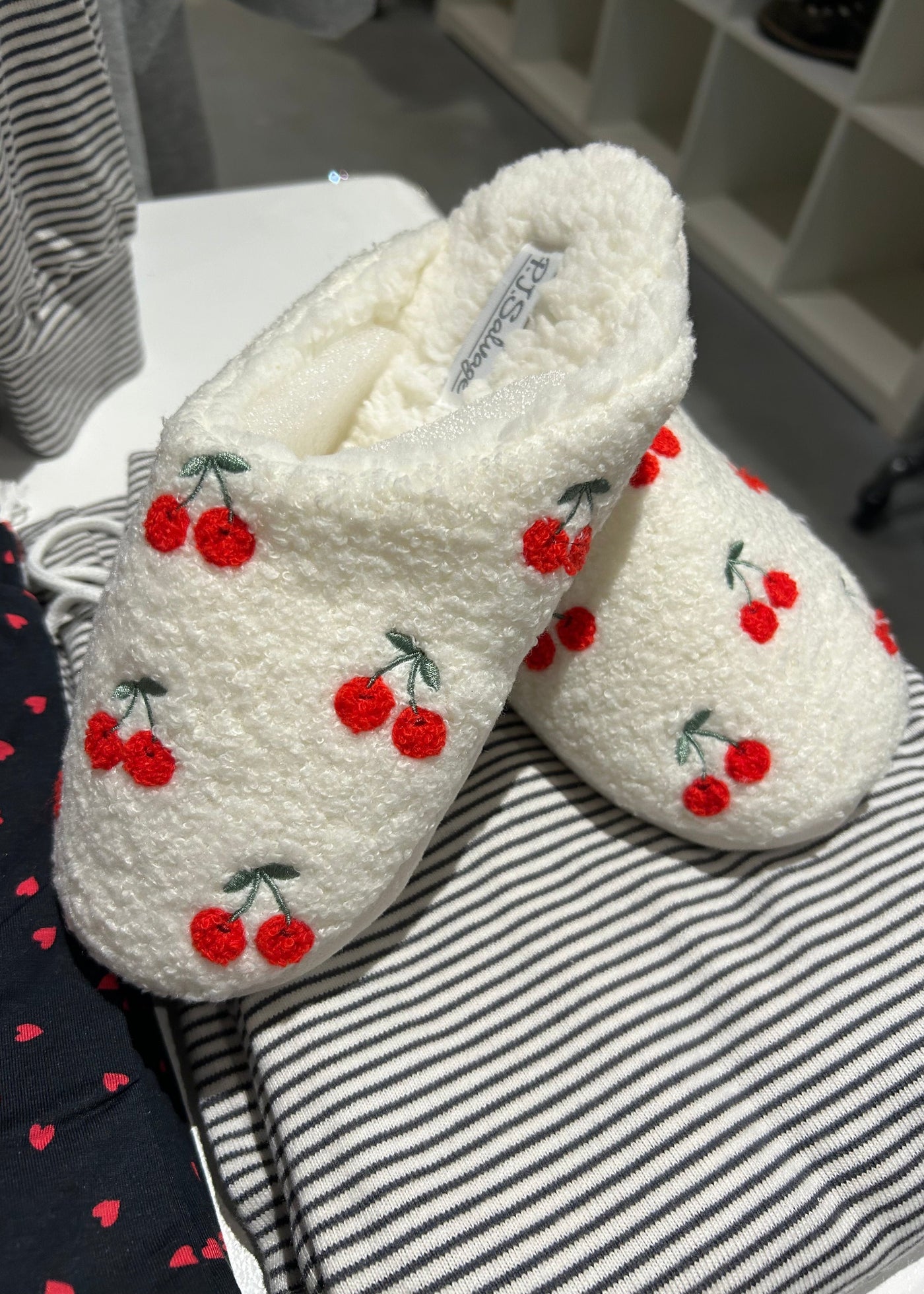 Pj Salvage Cherry Fun Slides - Ivory