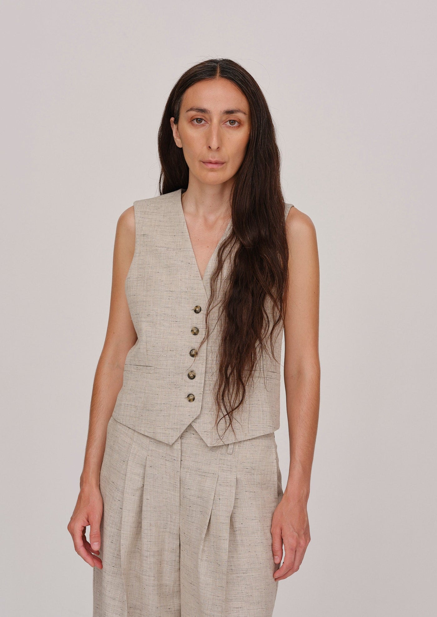 HERSKIND Mister Vest - Speckled Sand