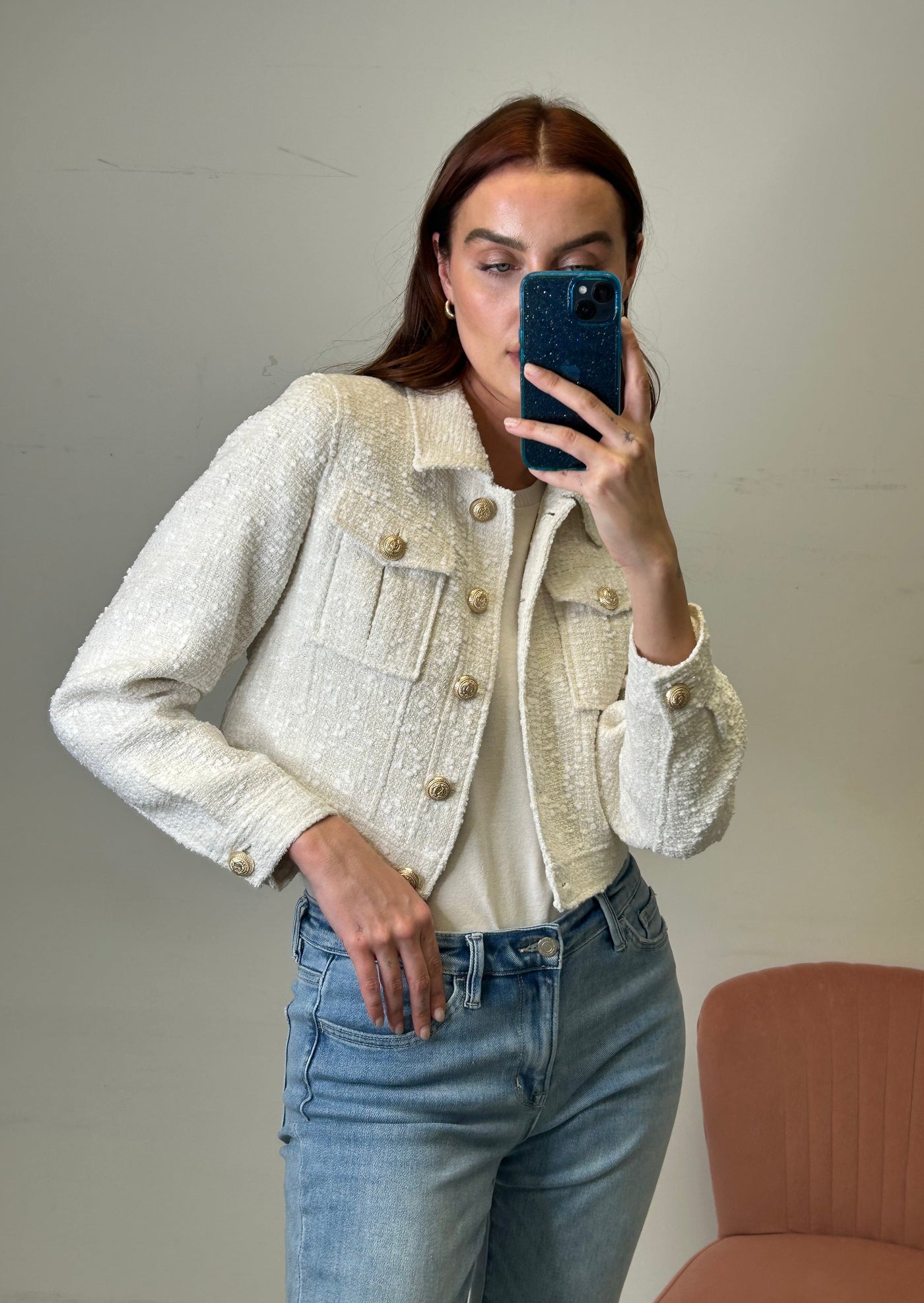 Generation Love Bailan Tweed Jacket - White