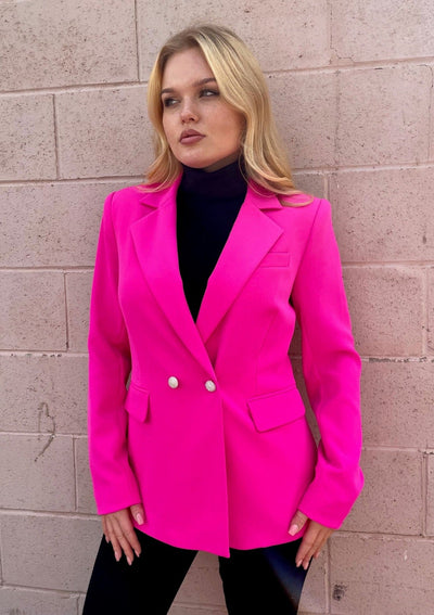 Generation Love Nigel Crepe Blazer - Magenta