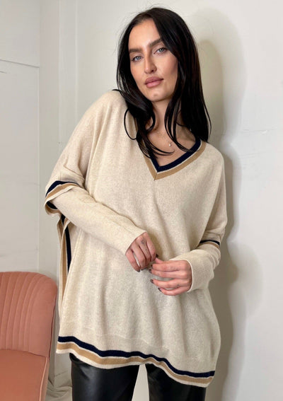 Brodie Delilah Poncho Sweater - Cream