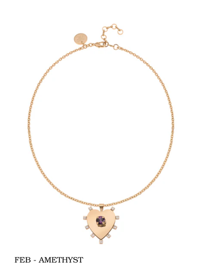 Rebekah Price Heart-Felt Birthstone Necklace