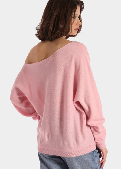 Minnie Rose Cotton Off The Shoulder Baby Pink