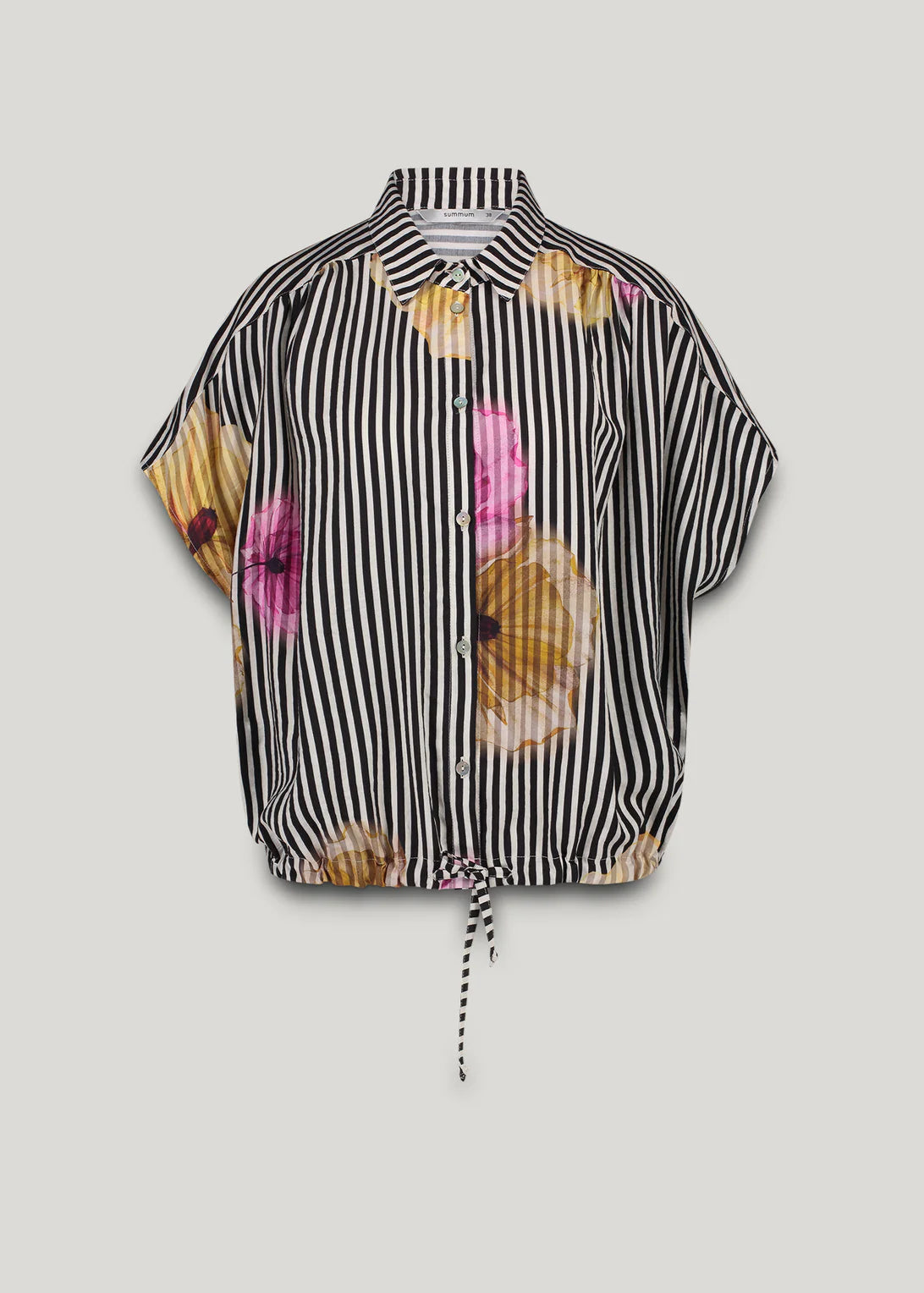SUMMUM Blouse Sleeveless Flowers & Stripes