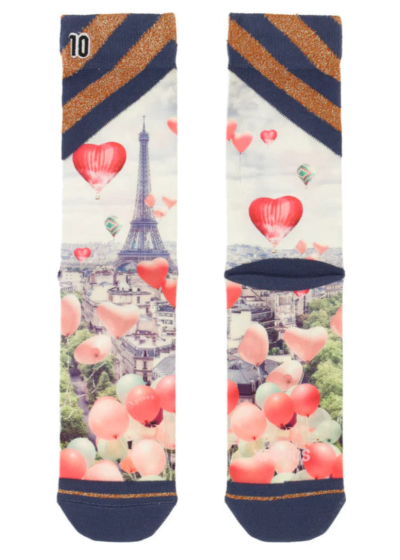 XPOOOS Lovely Eiffel Tower Long Socks
