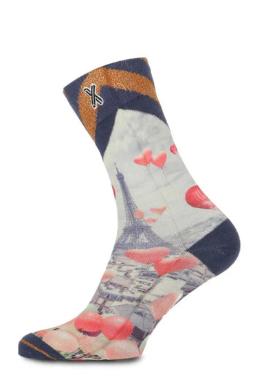 XPOOOS Lovely Eiffel Tower Long Socks